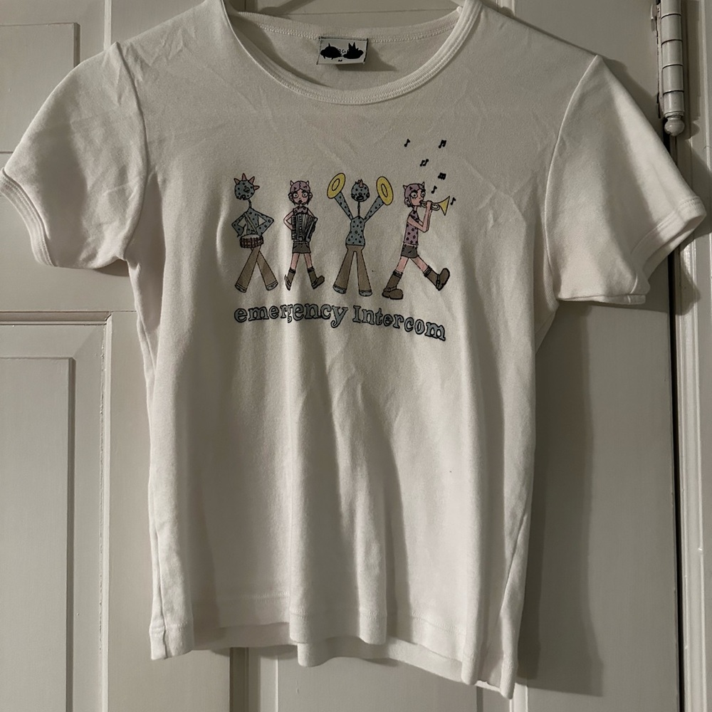 emergency intercom baby tee shirt size medium